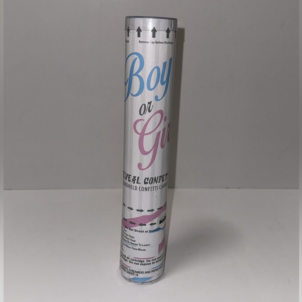BLUE Gender Reveal Party Confetti Cannon Boy Baby Biodegradable New Sealed